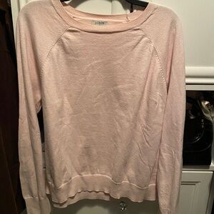 JCREW factory light pink, cotton / cashmere sweater Sz L